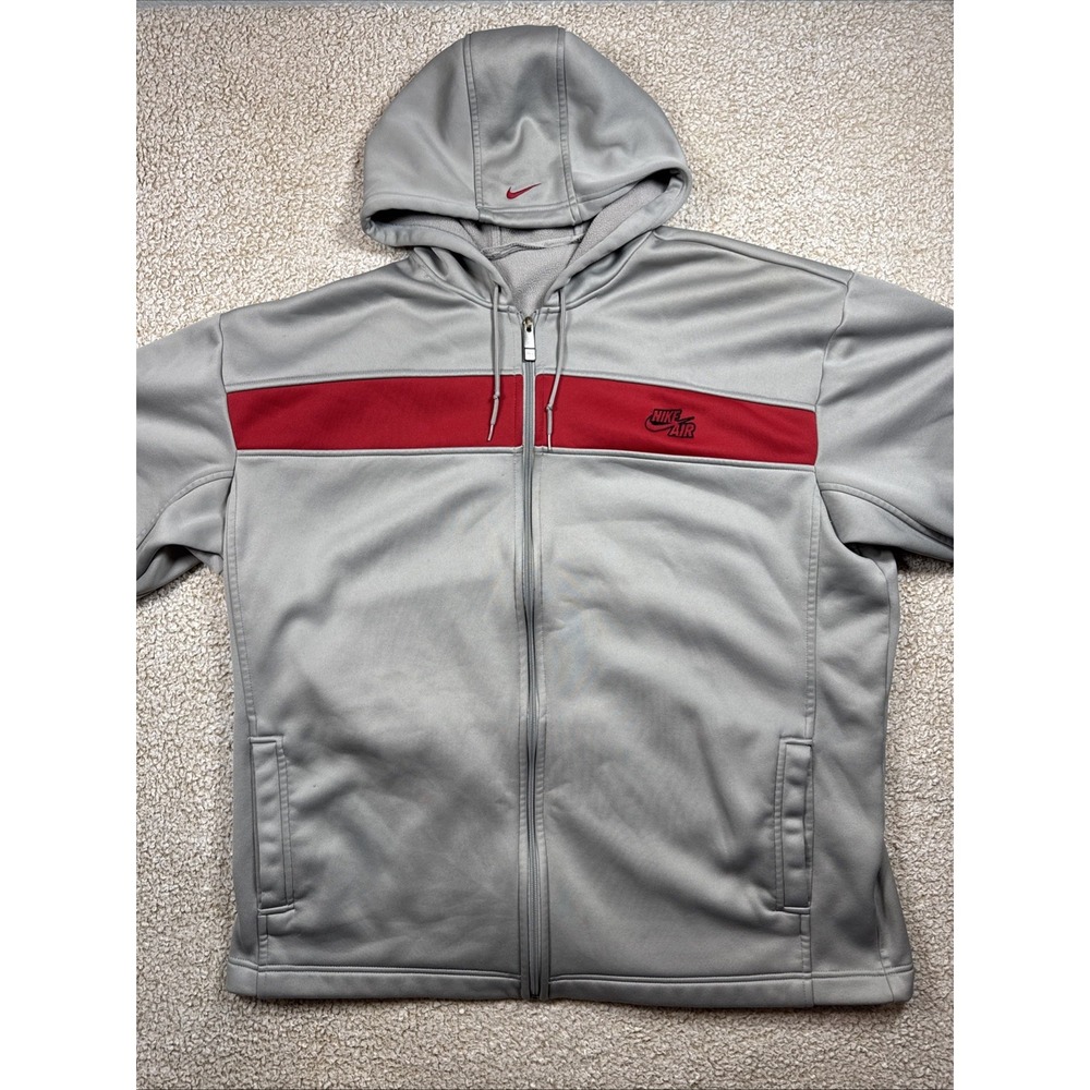 Nike Air Full Zip Fleece Jacket Men's XL Baggy (Fits 2XL) Gray 209144-083